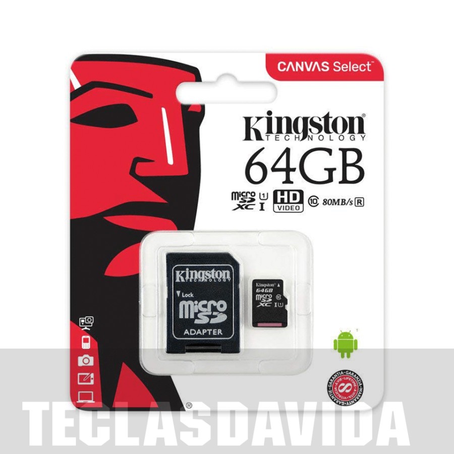 Cartão Micro Sd Kingston 64Gb
